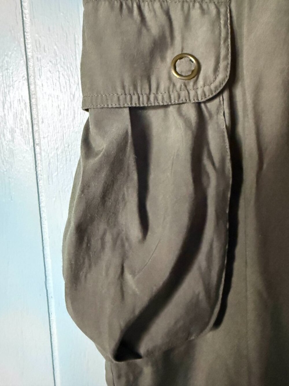 H&M Lightweight Olive Drab Green Cargo Pants Size 6 - Picture 2 of 6